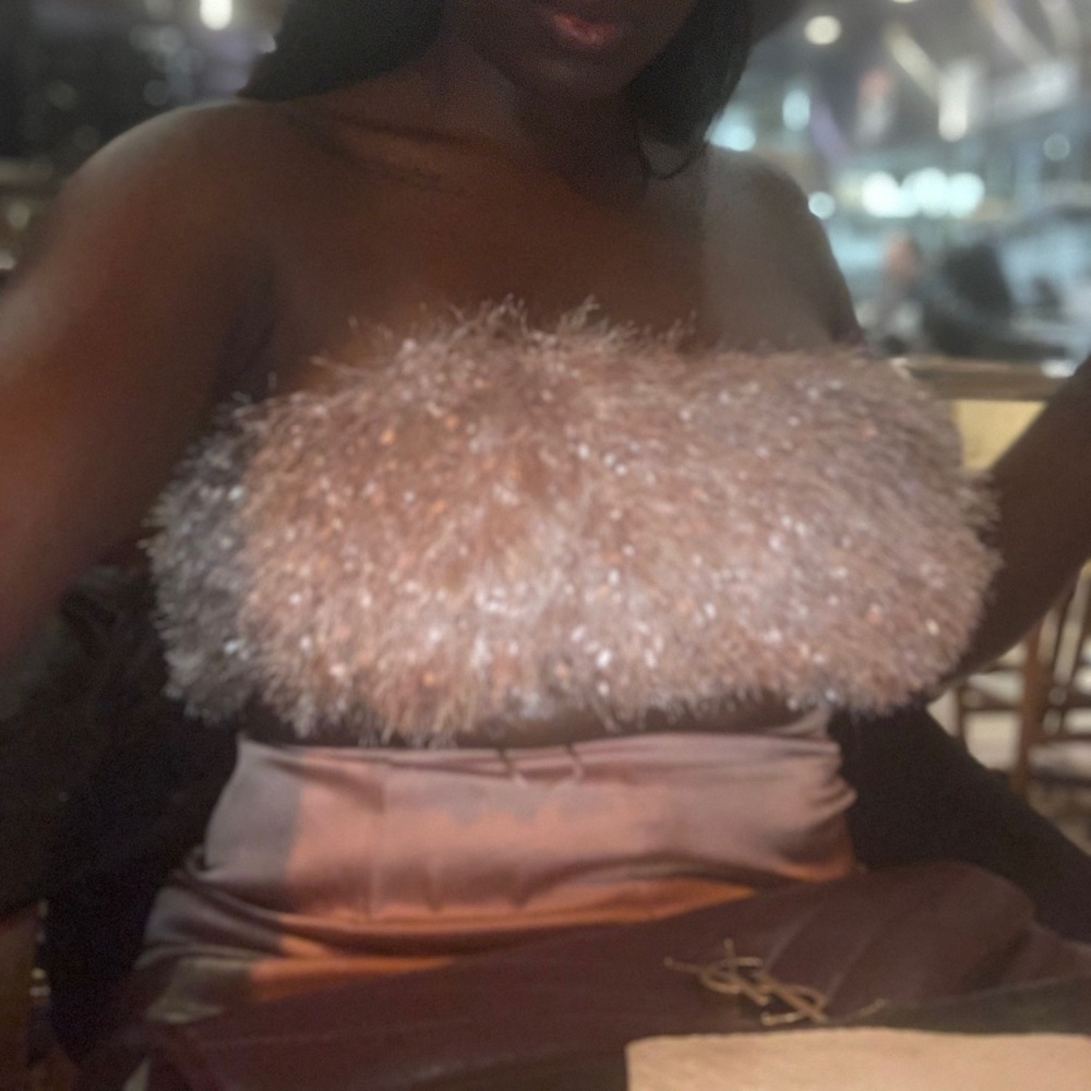 Pink bandeau top